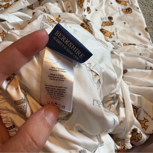 Disney Winnie the Pooh Sheet Set Berkshire Blanket Life is Good Twin Classic - Picture 7 of 7
